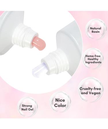 Makartt Poly Nail Gel Nail Extension Gel 50ML Builder Nail Gel Nail Extension White Pink Nude Clear Rosy Gel for Technician Starter DIY Salon Design 04 - Buy Online on GoSupps.com