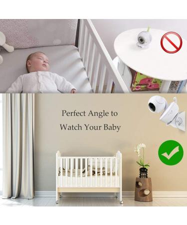 2 Pack Adjustable Angle Baby Monitor Wall Mount for Motorola, Arlo, Infant Optics DXR-8 - Easy Installation, Perfect Angle (Camera Not Included) - Buy Online on GoSupps.com