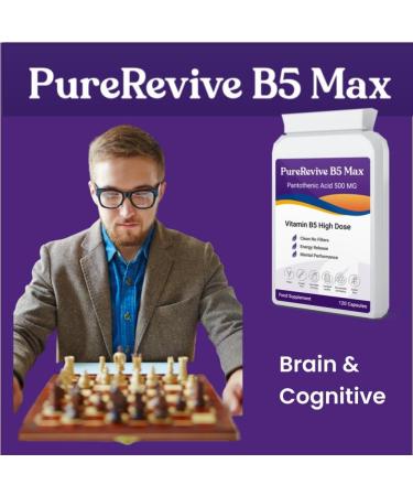 PureRevive High-Potency Vitamin B5 500mg for Metabolism, Skin & Joint Support - Non-GMO Gluten-Free Formula | Made in UK (30 Capsules) - Buy Online on GoSupps.com