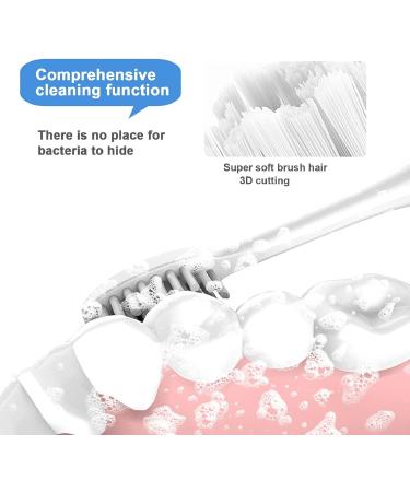 Sonic Electric Toothbrush for Adults | Rechargeable with 6 Brush Heads & Travel Case | 5 Cleaning Modes & Smart Timer | IPX7 Waterproof | 45000VPM Oral Cleaning | Pink - Buy Online on GoSupps.com