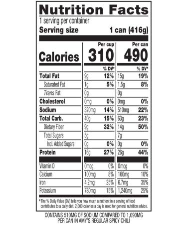 Amy's Chili Light in Sodium Spicy Gluten Free Organic Vegetarian 14.7 Oz (12 Pack) - Buy Online on GoSupps.com