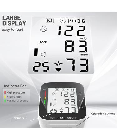 Automatic Blood Pressure Monitor - Large LCD Display, Adjustable Wrist Cuff, Dual 99 Reading Memory - Digital BP Machine for Home Use - Buy Online on GoSupps.com