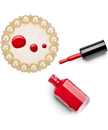  ELAYARD Nail Art Mixing Palette Resin Nail Art Palette with Crystal Gem Edge Nail Polish Mixing Plate Nail Art Display Board Nail Painting Palette - Buy Online on GoSupps.com