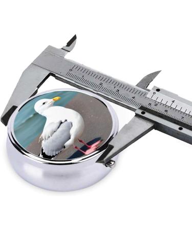 Cute Seagull Round Pill Box - 3 Compartment Travel Organizer | Portable Pill Box for Traveling - Buy Online on GoSupps.com