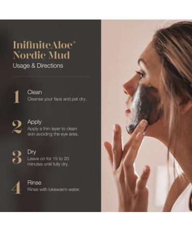 Ideal Nordic Mud Face Mask | Peat & Charcoal Skin Treatment | All Skin Types | 4 Oz | InfiniteAloe Everyday Hero Line - Buy Online on GoSupps.com