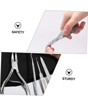 Beatifufu 1 Set Manicure 2-Piece Set Nursing Nails Pedicure Nail Cuticle Pusher Pedicure Tools Skin Nippers Pedicure Nail Manicure Tool Stainless Steel Nail Pliers - Buy Online on GoSupps.com