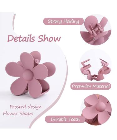 Large Flower Claw Clips for Thick Thin Curly Hair | Non Slip Matte Jaw Clips for Women | Strong Hold 3.15 Inch Daisy Hair Accessories - Buy Online on GoSupps.com