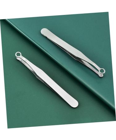 Minkissy Round Nose Hair Clip & Tweezers - Precision Hair Trimmer for Men | Rustproof Steel Nose Hair Remover 2-Pack Yellow - Buy Online on GoSupps.com