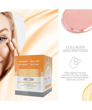 Repair Beauty Vitamin C Eye Cream - Dark Circles & Puffiness Treatment - Brightening Under Eye - Cruelty Free Korean Skincare - 1.0 Fl. oz - Buy Online on GoSupps.com
