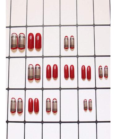 Shop HUIL Short Burgundy Black Silk Artificial Nails | False Nails & Manicure for International Shipping - Buy Online on GoSupps.com