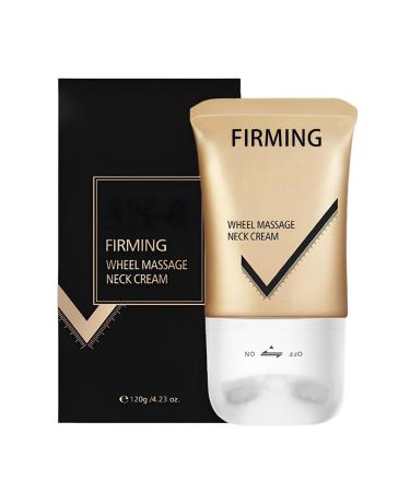 AH-8 Neck Firming Cream Tighten and Lift Neck Cream with Double Roller Neck Tightening Cream for Lifting and Tightening Moisturizing And Nourishing 120g/4.23oz Gold