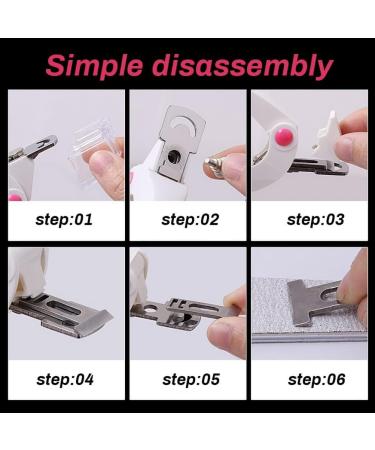 Adjustable U-Shaped Acrylic Nail Clipper with Nail File - Stainless Steel Trimmer for Nail Art - Buy Online on GoSupps.com