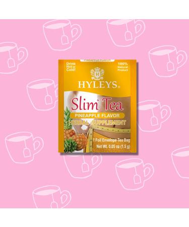Hyleys Slim Tea Pineapple - 50 Tea Bags - Cleanse, Detox & Weight Loss Supplement - Buy Online on GoSupps.com