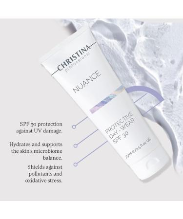 -CHRISTINA- Protective Day Cream SPF 30 - Hydrating Face Moisturizer - Anti-Pollution & Skin Barrier Support - Hyaluronic Acid & Peptides - Daily Skincare for Women - Lightweight Sunscreen - 75 ml - Buy Online on GoSupps.com