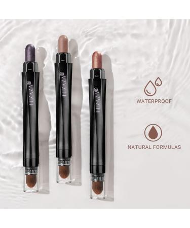 LUXAZA 3Pcs Eyeshadow Stick Set - Matte & Shimmer Creamy Pencil | Waterproof Long Lasting Smoky Eye Makeup - Starry Night - Buy Online on GoSupps.com