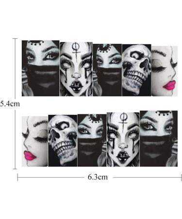 Halloween Nail Art Stickers Decals DIY Self-Adhesive Nail Sticker Decals Nail Art Tips Stencil Nail Decorations for Halloween Party Include Pumpkin/Bat/Ghost/Witch etc(25 Sheets) - Buy Online on GoSupps.com