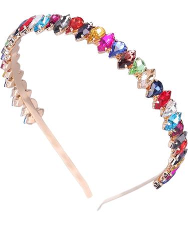 Buachoi Rhinestone Headband - Fashionable Pearl & Crystal Hair Accessories for Weddings Birthdays Parties | Colorful Women's Headdress - Buy Online on GoSupps.com