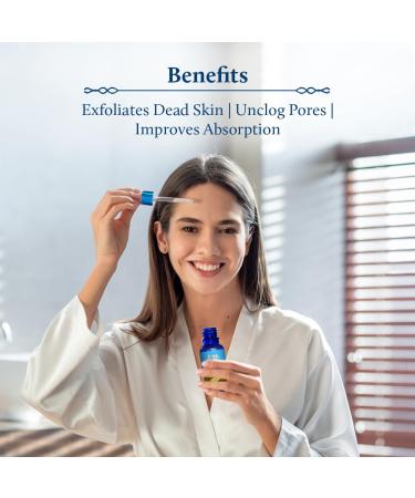 Blue Nectar AHA Exfoliating Face Serum | Plant-Based Glycolic Acid | Deep Exfoliation for Blackheads & Tan Removal | 10 Min Facial Treatment | 14 Herbs (1 Fl Oz - Buy Online on GoSupps.com