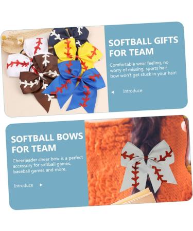Ipetboom Softball Bow Hair Tie Barrettes for Girls Hair Scrunchies for Womens Hair Kids Hair Clips for Girls Softball Hair Ties Kids Hair Accessories Bow Tie Ribbon Child - Buy Online on GoSupps.com