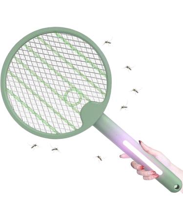 Fly Swatter Electric Zapper USB Rechargeable Electric Fly Swatter - Foldable Fly Swatter Racket 3000 Volts Fly for Buggs Fly Killers for Travel Outdoor Camping (Green) - Buy Online on GoSupps.com