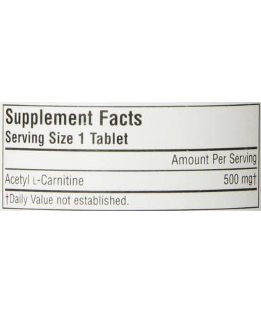 Source Naturals Acetyl L-Carnitine 500 mg - 60 Tablets - Boost Energy & Cognitive Function - Buy Online on GoSupps.com