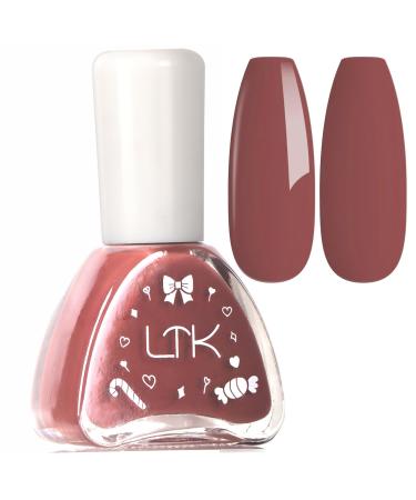 Brown Nail Polish - 60 Second Quick Dry Nail Polish - Long Lasting Oil Based Natural Nail Varnish - Breathable Vegan Nail Polish No Need Nail Lamp for DIY Nail Art Manicure at Home