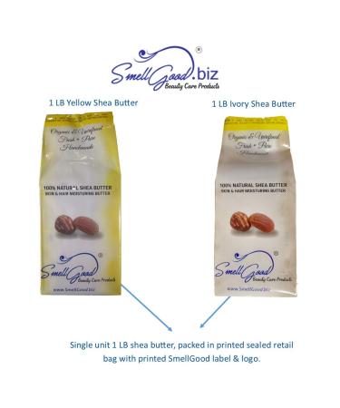 SmellGood Yellow Raw Unrefined Ghana Africa Pure Shea Butter 5 Pounds - 80 Ounce - Buy Online on GoSupps.com