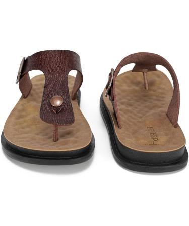 Harssidanzar Men's Orthotic Arch Support Flip-Flops, Snakeskin Design, Size 11 - Buy Online on GoSupps.com