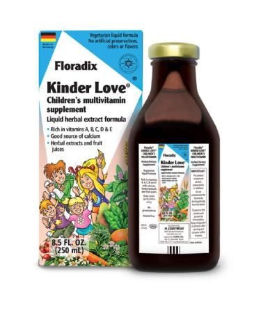 Flora Floradix Kinder Love Children's Multivitamin Supplement 8.5 fl oz (250 ml)