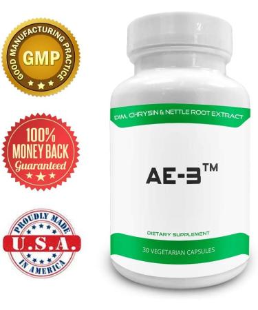 Pure Science AE-3 Chrysin with DIM & Nettle Root Extract - 30 Capsules, Natural Aromatase Inhibitor & Estrogen Blocker for Men - BioPerine Enhanced - Buy Online on GoSupps.com