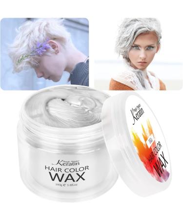 Magic Master Keratin Hair Color Wax - Temporary Instant Colored Clay for Men and Women - White - MMK-009 - Buy Online on GoSupps.com