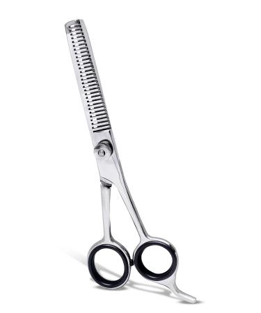 Hair Thinning Scissors 6.5 Inch Barber Hair Shears for Hairdressing Cutting Texturizing & Styling - Stainless Steel 1 Count (Pack of 1) Silver