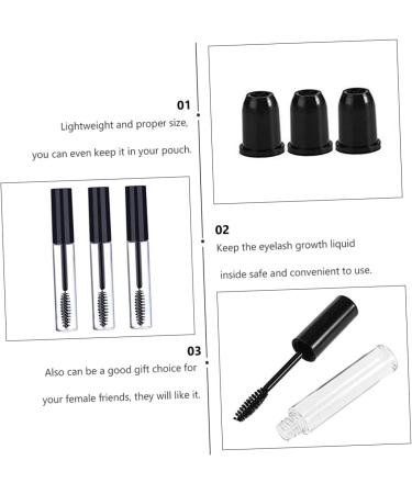 6pcs Eyelash Solution Bottle Mini Funnel Mini Mascara Bottle Lip Empty Bottles Bottling Solid Wood - Buy Online on GoSupps.com