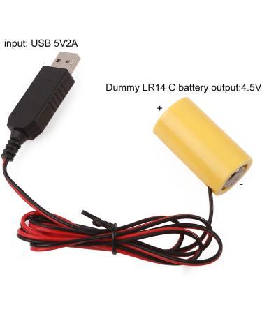 USB to 4.5V LR14 C Battery Eliminator - Power Supply Cable for Toy Controllers & Water Heaters | International Shipping Available - Buy Online on GoSupps.com