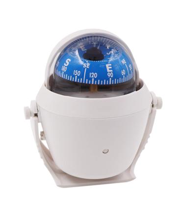 Boat Compass Flush Mount Compass, Navigation Marine Compass with Light Pivoting, Electronic Compass for Boat Car Blue