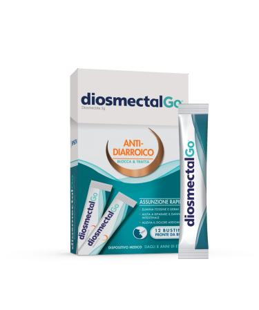 Ipsen Consumer HealthCare Diosmectal Go Diosmectitis diarrhea for adults and children over 8 years 12 single doses based on diosmectitis 3 g medical device stops and treats diarrhea relieves pain recovers