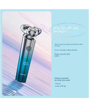 Buy RS901 Sky Blue Electric Shaver - Portable Rechargeable & Washable | Men's Beard Shaver with Leather Bag - International Shipping Available - Buy Online on GoSupps.com