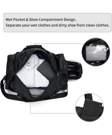 Aokelato 30L Small Gym Bag with Shoe Compartment - Waterproof Weekend Duffel - Buy Online on GoSupps.com