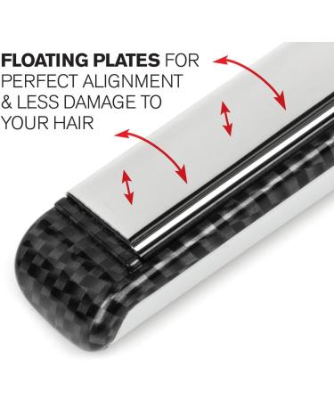 Corioliss C1 Professional Titanium Hair Styling Iron - White Carbon Fiber 1 Ceramic Plates Anti-Frizz & Heat Resistant Pouch - Perfect for Straightening Curls & Flicks - International Shipping Available - Buy Online on GoSupps.com