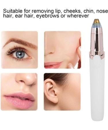 Eyebrow epilator Painless hair removal Facial epilator with LED light Small and portable cuts nose and ear hair for Removing hair from small body parts(white) - Buy Online on GoSupps.com