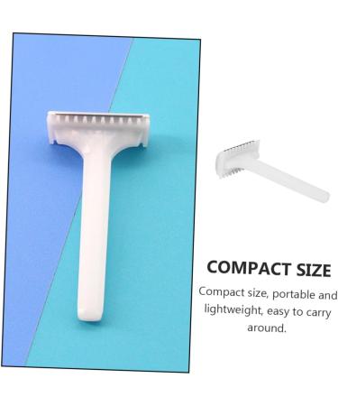 Angoily 50-Piece One-Way Skin Knife Tools for Men - Professional Hair Razor for Arm & Leg Pedicure & Leather Care | Durable ABS White - Buy Online on GoSupps.com