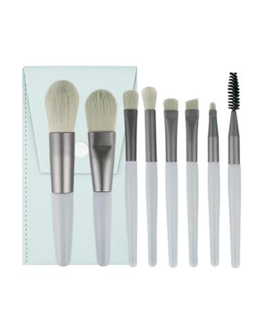 TouGod 8pcs Makeup Brush Set with Leather Bag | Professional Portable Travel Brushes for Powder Concealer Blush & Eye Makeup - Buy Online on GoSupps.com