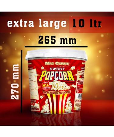 Maccorns Popcorn Sweet 600G Mega Bucket - 10Ltr Tub (Pack of 1) - Buy Online on GoSupps.com