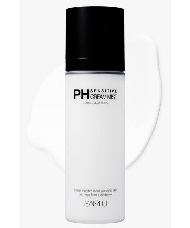 SAM U PH Sensitive Cream Mist | Daily Face Moisturizer for Dry Sensitive Skin | Korean Face Mist Hydrating Spray | Moisturizing Cream Facial Mist Spray Face Care (Pack of 1  3.38 Fl oz.)