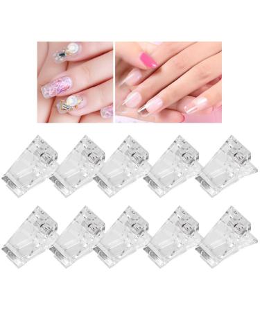 10pcs Nail Tips Clips for Poly Gel - Quick Building Form Clips & Accessories for DIY Manicure - Buy Online on GoSupps.com