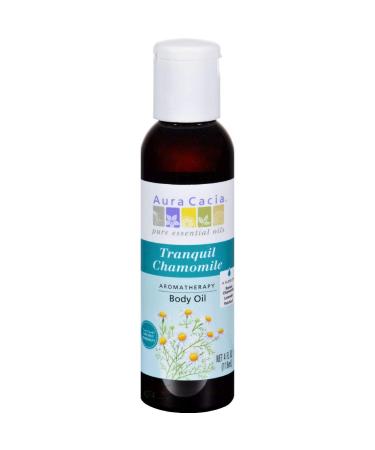 Aura Cacia Aromatherapy Body Oil Tranquil Chamomile 4 fl oz (118 ml)
