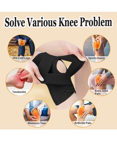 ANAMPION Knee Brace with Side Stabilizers for Men & Women - Adjustable Compression Sleeve for Knee Pain Relief - Ideal for Running, Fitness & Weightlifting - XXL Black - Buy Online on GoSupps.com