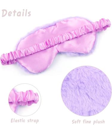 Plush Eye Mask Set - Soft Sleeping Blindfold for Girls, Women, Kids - 5 Pieces Fluffy Eye Covers - Perfect for Birthday Party Favors - Buy Online on GoSupps.com