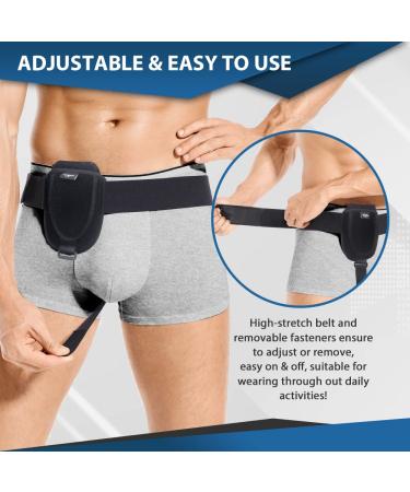 Buy Hilph Inguinal Hernia Belt for Men & Women - Flexible Support with Removable Compression & Gel Cooling Pads for Pain Relief - Buy Online on GoSupps.com