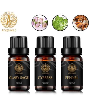 Aromatherapy Clary Sage Essential Oil Set for Diffuser 3X10ml 100% Pure Fennel Essential Oil Kit for Humidifier-Fennel Clary Sage Cypress Essential Oils Set Aromatherapy Cypress Essential Oils Kit - Buy Online on GoSupps.com